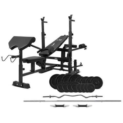 LSG GBN100 Multi Function Bench Press with 90kg Weight and Bar set V420-LGBN-GBN100-A