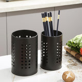 Cutlery holder for crockery, suitable for countertops, 2-pack, stainless steel black kitchen utensil V1259-DP01-BO-296