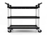 Monvelo Tool Trolley Cart Rolling Utility Storage Organiser Garage Workshop HW0309-BK-3-AU