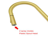 WELS Brushed Gold Pull Out Kitchen Sink Tap Basin Mixer Faucet 2 Modes Spout Set V1233-KRD519BG