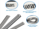 120 PCS Spiral Binding Coils Plastic Binder Spirals Rings Multi Size Wire Combs , 41 Pitch V1370-AZ4-11697