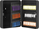 100-Hook Black Locking Key Cabinet with Tags and Mounting Hardware, 30 x 24 x 7 cm V1188-MS-731-048