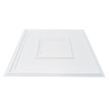 Ceiling Tiles 12-Pack 24 x 24 in PVC Easy Installation White Geometric V952-THBZPVCB12J2BINQSV0