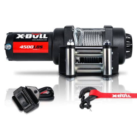 X-BULL Electric Winch 4500LBS/2041KG Steel Cable Wireless Remote Boat ATV 4WD V211-AUEB-AXEW017