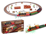134/190Pcs Classic Christmas Train Set Mini Train Toy Set with with Headlight Smoke Realistic Sounds V1294-YM0523-10320482