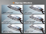 Cobbe Shower Head With Filter- High Pressure Bathroom Nozzle With 6 Spray Modes, Large Strong Flow V1189-LC-LY-00071