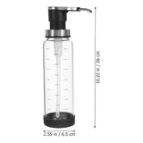 Black Glass Kitchen Pump Dispenser for Syrup, Honey, Jam Storage with Stainless Steel and Practical V1192-AZ-W-22479