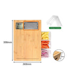 Bamboo Cutting Board Set with Graters and Containers Food Prep Station for Kitchen Organisation V63-953441