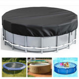 Round Pool Cover 8ft - Waterproof Outdoor Swimming Pool Cover for Inflatable Pool Spa Hot Tub V1366-AZ2-W-11915