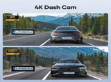 2 Channel 4K Dashcam with 1080P, 5G WiFi, GPS, Parking Monitor, Voice Control, Free 64GB TF Card V178-59112