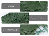 3-Pack Weatherproof Artificial Garden Fence Panels 100x50cm, Decorative Outdoor Privacy Screen for V1369-AZ3-W-12853