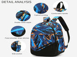 Camouflage Backpacks for Boys Schoolbag Set 3 Pieces Large Capacity Casual Travel Daypack Case for V1366-AZ2-W-06730