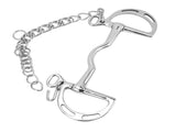 D Ring Horse Bit Stainless Steel Horse Mouth Snaffle Bit with Chain for 135mm Horse Mouth V1294-YM0717-3111220221011