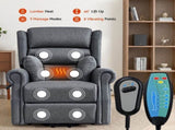 Artiss Electric Recliner Chair Power Lift Massage Heated Recliner Sofa RECLINER-A20-LIN-GY
