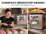 POLYCOOL Commercial 4L Benchtop Hard Ice Cream and Gelato Machine, 16L/hr output, 1400W, Stainless V219-FDSICMPYG20A