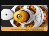 Left-hand High Speed Front Strike Fishing Reel - 4.0 Gear Ratio Aluminium Alloy Reel with Auto Line V888-ELOSUNG56791