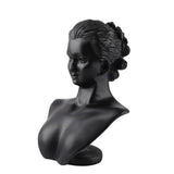 Black Resin Mannequin Lady Figure Display Necklace Earrings Jewelry Display Rack V1366-AZ2-W-27624