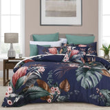 Bianca Balwyn Navy Cotton Sateen Botanical Quilt Cover Set Queen V442-BCA-QUILTCS-BALWYN-NAVY-QS