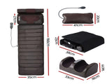 Livemor Massage Mat Kneading Neck Foot Massager Heated Vibration Airbag Mattress MASSAGE-MAT-02-PU-BR