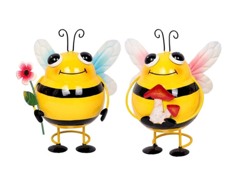 Set 2 Metal Bee Decor Assort 21cm V637-DCO38690