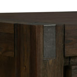 Hall Table 2 Storage Drawers Solid Acacia Wooden Frame Hallway in Chocolate Color V43-HT-NOW-CH