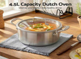 5-Star Chef 4.5L 24cm Stainless Steel Dutch Oven Pot with Lid and Stay-Cool Handle DTO-SS-POT-4.5L-SL