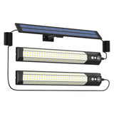Solar Powered LED Motion Sensor Wall Light, Black, 2000LM, IP65, 3 Modes LSB-59173