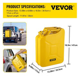 VEVOR Jerry Fuel Can, 20 L Portable Jerry Gas Can with Flexible Spout System, Rustproof ＆ V952-JBYTHSBDDWC3LGPANV0