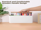 Portable Storage Box with Handle, Adjustable Compartments for Office Supplies, Craft Supplies, V1237-ZY-917-117