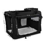 FEANDREA Dog Kennel Transport Box Folding Fabric Pet Carrier 60cm Black V227-3309641000990