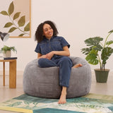 Jumbo Cord Beanbag Chair Cover Unfilled Large Bean Bag - Grey V63-842991