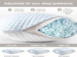 King Size Cooling Pillow with Shredded Memory Foam & Gel Infusion Adjustable Loft, Breathable V1107-CS-JYMLZK