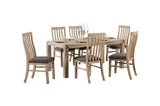 9 Pieces Dining Suite 210cm Large Size Dining Table & 8X Chairs with Solid Acacia Wooden Base in Oak V43-DS-JAV-9PC-OAK