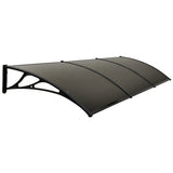 SHADE SHIELD 3x1m Aluminium Exterior Awning, Black DIY External UV Rain Protection Grey Tinted V219-OAWFIXSS31GA