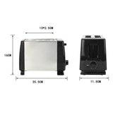 2-Slice Wide Slot Stainless Steel Toaster, Home Breakfast Machine V1263-JX-4882