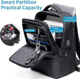27L Laptop Backpack for MenUSB & Type-C Charging Port, Water-Resistant, Fits 17" Laptop, V1164-325758