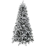 Jingle Jollys Christmas Tree 2.1m Snow Flocked LED Xmas Decoration 8 Light Modes XM-TR-WELL-7FT-GS-LED