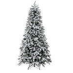 Jingle Jollys Christmas Tree 1.8m Snow Flocked LED Xmas Decoration 8 Light Modes XM-TR-WELL-6FT-GS-LED