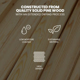 Kingston Slumber King Single Wooden Timber Bed Frame, Grey V219-BEDBKSKS01GA