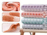 Purple Premium Coral Fleece Towel Set - 1 Bath Towel - Soft, V888-ELOSUNG17599