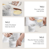 Butter Crock for Counter with Water, Butter Keeper for Spreadable Butter Ceramic Butter Dish with V1370-AZ4-07699