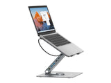 Simplecom CHT660 Adjustable Aluminium Laptop Stand with 6-Port USB-C Docking Station Dual 4K HDMI V28-SIMCHT660