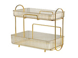 Makeup Organizer 2 Tier Bathroom Countertop Organizer Large Capacity Cosmetic Holder Shelf for V1294-YM0706-3117230199912