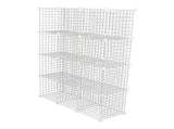 12 Cube Wire Grid Organiser Bookcase Storage Cabinet Wardrobe Closet White V63-827871