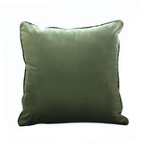 SOGA 45cm Subtle Army Green Foliage Velvet Square Throw Pillow FRENCHCUSHION258