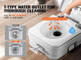 Portable Toilet for Camping with Carry Bag, RV Toilet with 3.2 Gal Waste Tank, Push-Button V952-DCX32GAL32GALYTV0V0