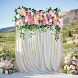 1M Artificial Flower Runner Arrangement Panel Wall Rose DIY Wedding Party Dcor V63-952131
