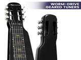 Karrera 29in 6-String Lap Steel Hawaiian Guitar - Black ELE-LAP-6S-BK