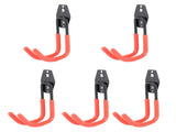 5Pcs Wall Mounted Double Hook Heavy Duty Garage Storage Utility Hooks with AntiRust Coating V1294-YM0901-3117200144512