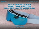 Magnetic Flip-Up Ski Goggles with Anti-Fog Cylindrical Lens for Snow Sports, Winter Hiking, and V1341-ZY-JNQ8ZBDG-F